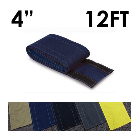 Carpet Cable Cover, 12 ft L, 4 in W, 1 Channel, Nylon, Blue