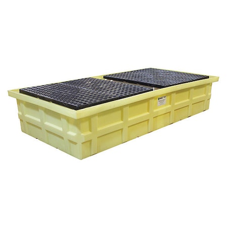 Spill Pallet, 385 gal Spill Capacity, Not Applicable Drums, 8,000 lb Load Capacity, HDPE