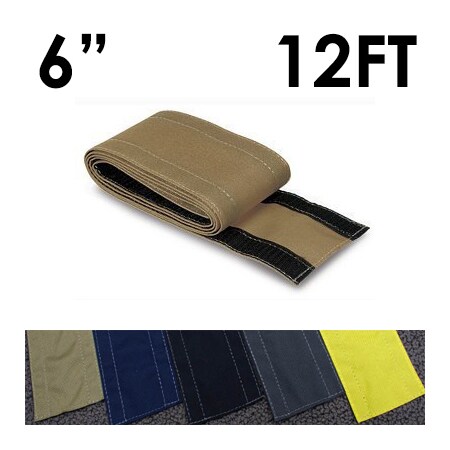 Carpet Cable Cover, 12 ft L, 6 in W, 1 Channel, Nylon, Taupe