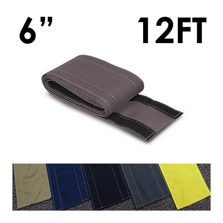 Carpet Cable Cover, 12 ft L, 6 in W, 1 Channel, Nylon, Gray
