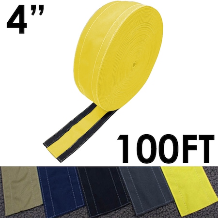 Carpet Cable Cover, 100 ft L, 4 in W, 1 Channel, Nylon, Yellow