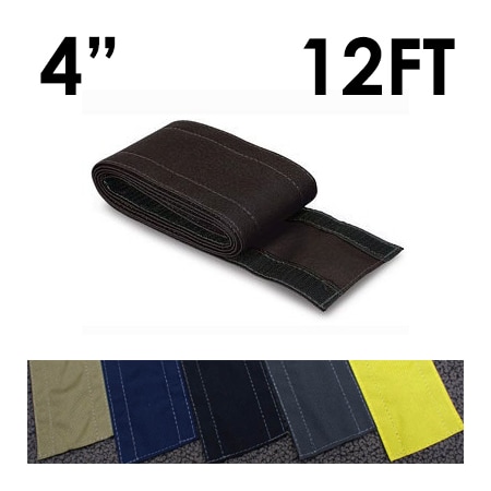 Carpet Cable Cover, 12 ft L, 4 in W, 1 Channel, Nylon, Black