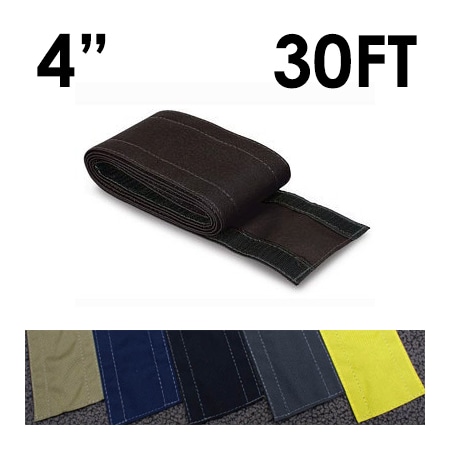 Carpet Cable Cover, 30 ft L, 4 in W, 1 Channel, Nylon, Black