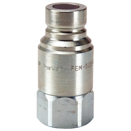 Hydraulic Quick Connect Hose Coupling, Steel Body, Push-to-Connect Lock, 1"-11-1/2 Thread Size