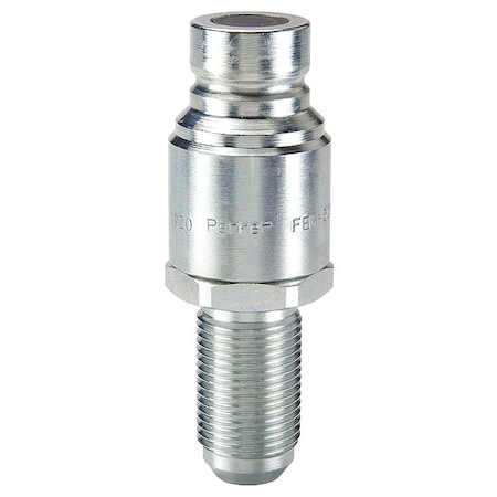 Hydraulic Quick Connect Hose Coupling, Steel Body, Push-to-Connect Lock, 7/8"-14 Thread Size