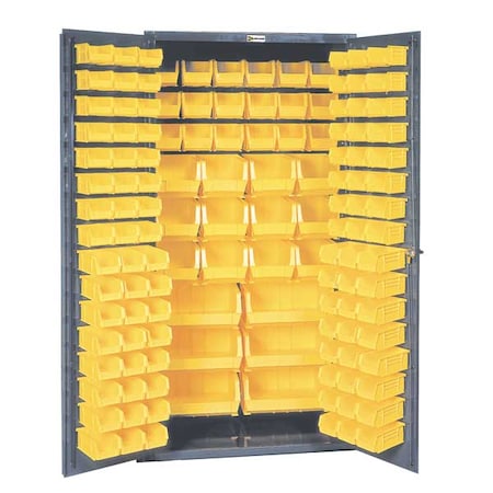 Extra-Heavy Duty Bin Cabinet, 36 in W, 72 in H, 24" D, 132 Bins