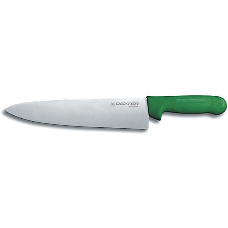 Chef Knife,10" L,SS Blade,Green