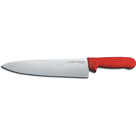 Chef Knife,10" L,SS Blade,Red