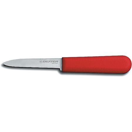 Paring Knife,3-1/4" L,SS Blade,Red