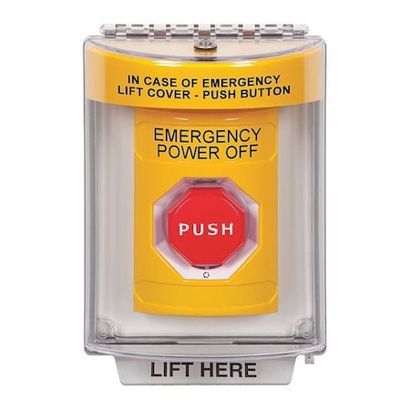 Emergency Power Off Push Button,2-7/8" D