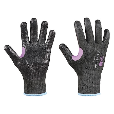 Cut-Resistant Gloves, Cut Level A9 ,Dipped ,Nitrile ,Smooth ,7 1 PR