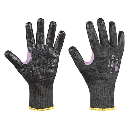 Cut-Resistant Gloves, Cut Level A8 ,Dipped ,Nitrile ,Smooth ,11 1 PR