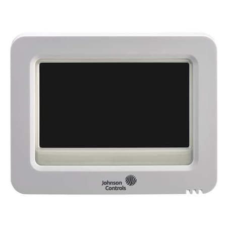 High-Resolution Color Touch Screen Digital Room Thermostat, 7 Programs, 4 H, 2 C, Wall Mount, 24VAC