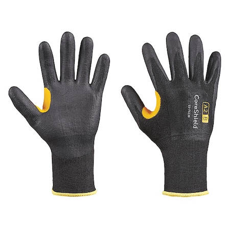 Cut-Resistant Gloves, Cut Level A2 ,Dipped ,Nitrile ,Smooth ,6 1 PR