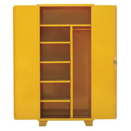 Storage Cabinet, 35 9/10 gal Capacity, Floor Cabinet, Yellow