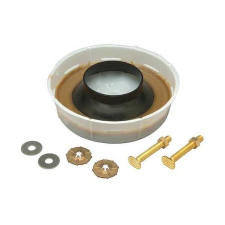 Closet Bolt Wax Ring Kit,Floor,1-1/4in.H