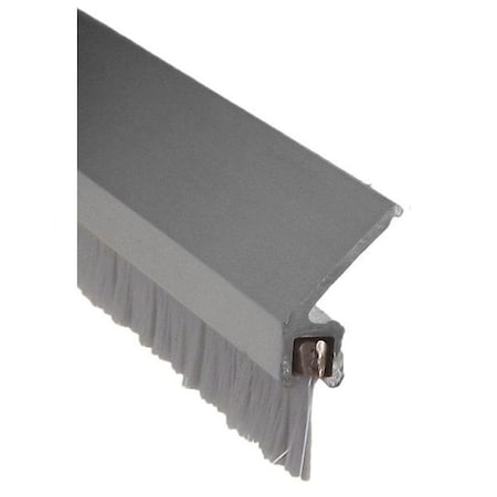Door Frame Weatherstrip,Brush,3ft L,Gray