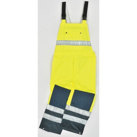 Breathable Bib Pants, Polyester/Polyurethane, 32 in Inseam, 48 in to 50 in Waist, 5.51 mm Thickness