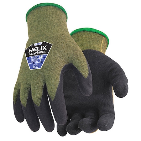 Cut Resistant Coated Gloves, Cut Level A6 ,Dipped ,Foam Nitrile ,Sandy ,S 1 PR