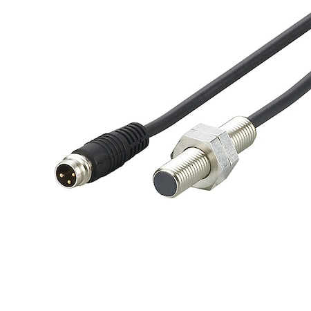 Cylindrical, Inductive Proximity Sensor, 8 mm Dia., Brass, 0.3 m, M8, 2, 3 Wires, Shielded