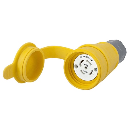 Watertight Locking Connector, L23-30R, 30 A, 347/600V AC, Three Phase, 4 Pole, Screw Terminals