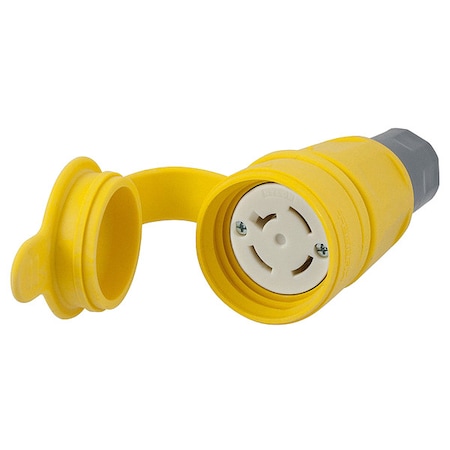 Watertight Locking Connector, Non-NEMA, 20 A, 120/208V AC, Three Phase, 4 Pole, Screw Terminals