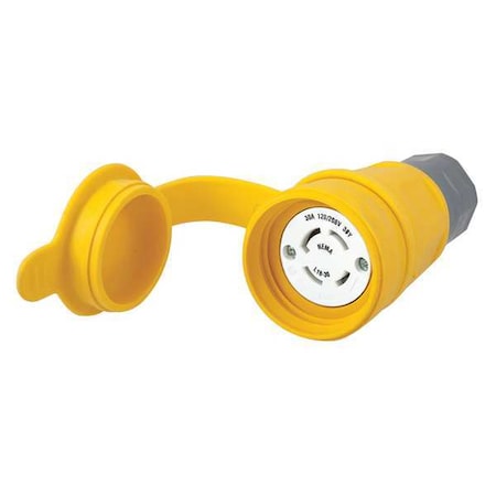 Watertight Locking Connector, L18-30R, 30 A, 120/208V AC, Three Phase, 4 Pole, Screw Terminals