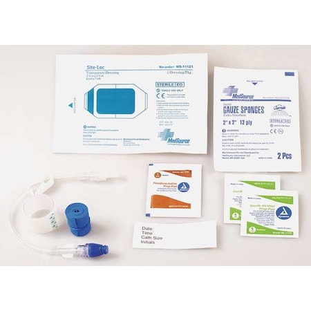 IV Start Kit, 7 1/2 in L, 6 in W, Clear, White